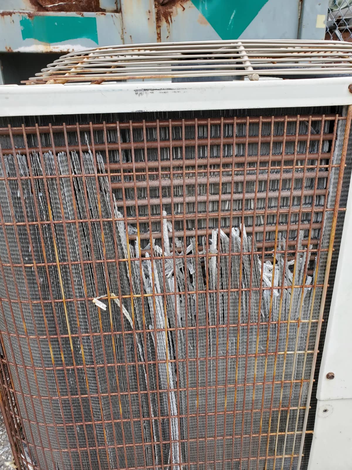 corroded HVAC system