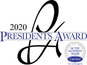 2020 Carrier Factory Authorized Dealer President's Award logo.