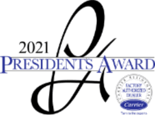 2021 Carrier Factory Authorized Dealer President's Award logo.