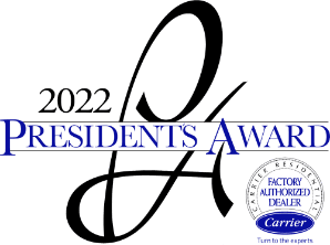 2022 Carrier Factory Authorized Dealer President's Award logo.