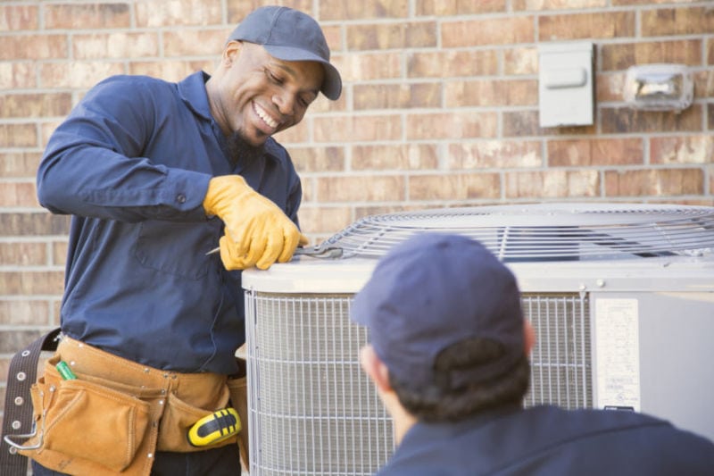 Happy AC Technician