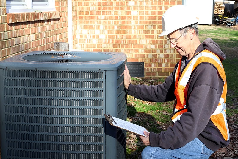 An Ac unit outside.