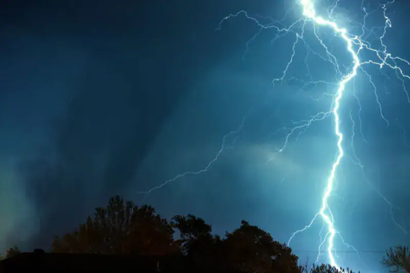 Be Storm-Ready in Cape May County: Install a Whole-Home Generator. Lighting striking down.